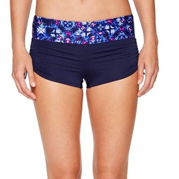 TYR 2pc Santa Cruz Jade Top & Della Boyshort Swimsuit Navy Size Small 4/6 - $75 - Picture 6 of 10